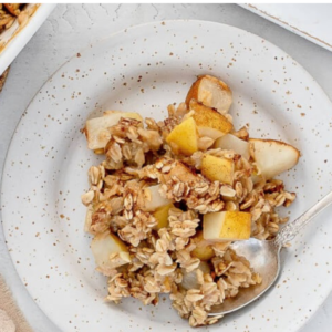 recipe oat healthy sweet treat pear cinnamon