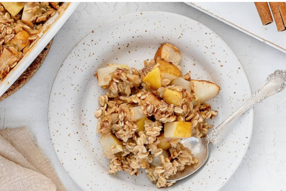 recipe oat healthy sweet treat pear cinnamon