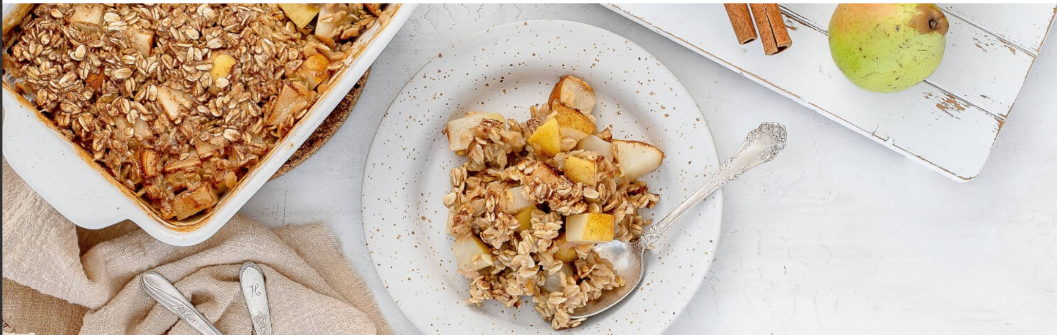 recipe oat healthy sweet treat pear cinnamon